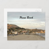 ピスモ島の桟橋ビーチカリフォルニアトラベルフォト ポストカード (正面/裏面)