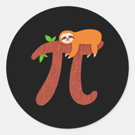 ピスロス数学数学者先生ギフト ラウンドシール (正面)