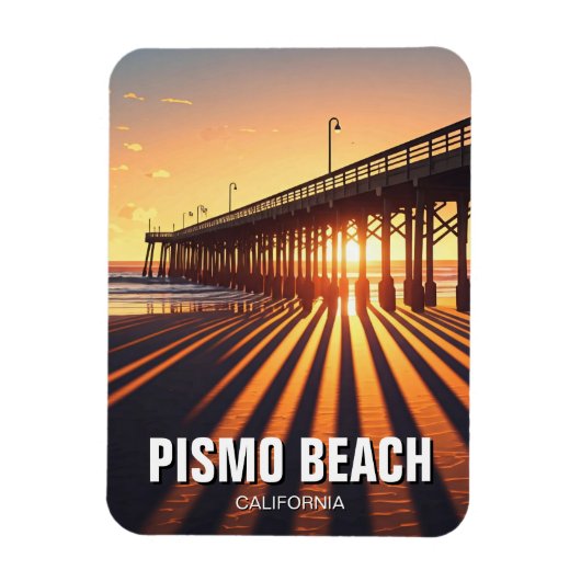 ピズモビーチ桟橋 カリフォルニア マグネット (縦)