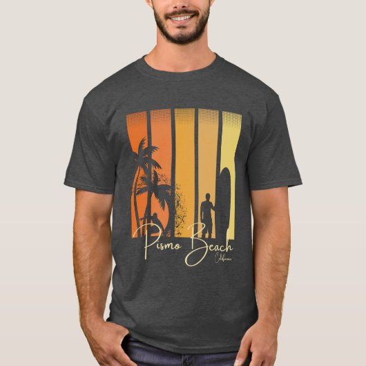 ピズモビーチ カリフォルニア サーフィン Tシャツ (正面)