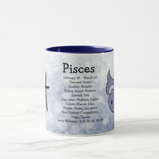 ピセスアストロロジー占星術〔占星術の〕十二宮図標識 マグカップ (中央)