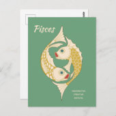 ピセスアールヌーボー〔占星術の〕十二宮図徴候CC1264占星術 ポストカード (正面/裏面)