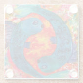 ピセスガラス飲み物用コースター ガラスコースター (裏面)