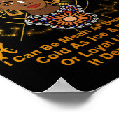 ピセスクイーンスイートアズキャンディ誕生日ブラックウィメンズ ポスター (角)