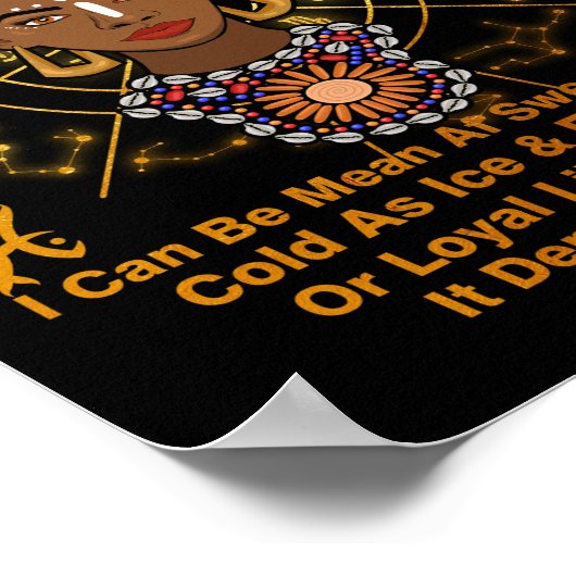 ピセスクイーンスイートアズキャンディ誕生日ブラックウィメンズ ポスター (角)