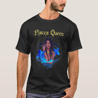 ピセスクイーン〔占星術の〕十二宮図標識 Tシャツ