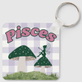 ピセスコタジェコアエステティックフェアリティマッシュルームデザイン キーホルダー (裏面)