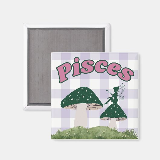 ピセスコタジェコアエステティックフェアリーきのこアート マグネット (正面/裏面)