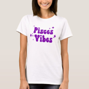ピセスビベス〔占星術の〕十二宮図星占いパープルスターズ Tシャツ