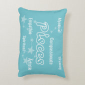 ピセスブルーグリーンウォーター色星占い〔占星術の〕十二宮図 アクセントクッション (裏面(縦))