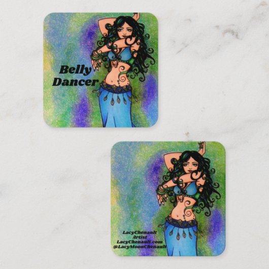 ピセスベリーダンサーキーチェーン スクエア名刺 (正面/裏面)