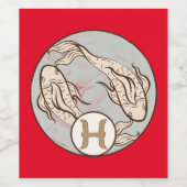 ピセスミュシャアールヌーボー ワインラベル (シングルラベル)