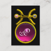 ピセスモノグラムパールアメジストイエローピンクパープル 名刺 (裏面)