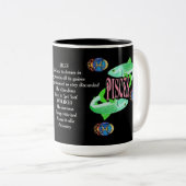 ピセス誕生サイン〔占星術の〕十二宮図マグ ツートーンマグカップ (正面右)