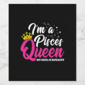 ピセス誕生日クイーンアストロロジー2月3日 ワインラベル (シングルラベル)