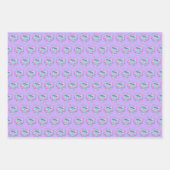 ピセス〔占星術の〕十二宮図コケットハートお誕生日ケーキ ラッピングペーパーシート (正面3)