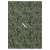 ピセス〔占星術の〕十二宮図サインオンウッドランドデジタル迷彩柄デコール テーブルクロス (正面)