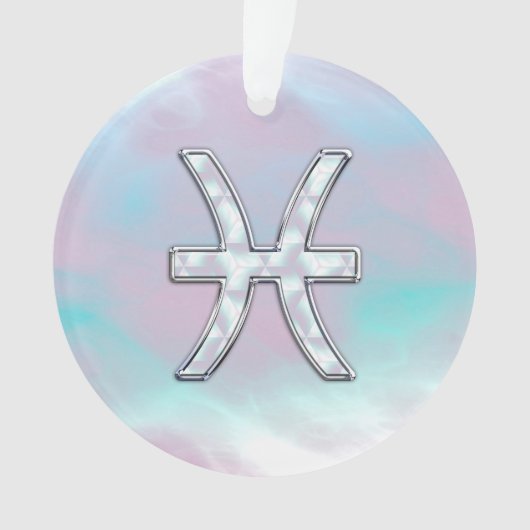 ピセス〔占星術の〕十二宮図サインマザーオブパールスタイル オーナメント (正面)