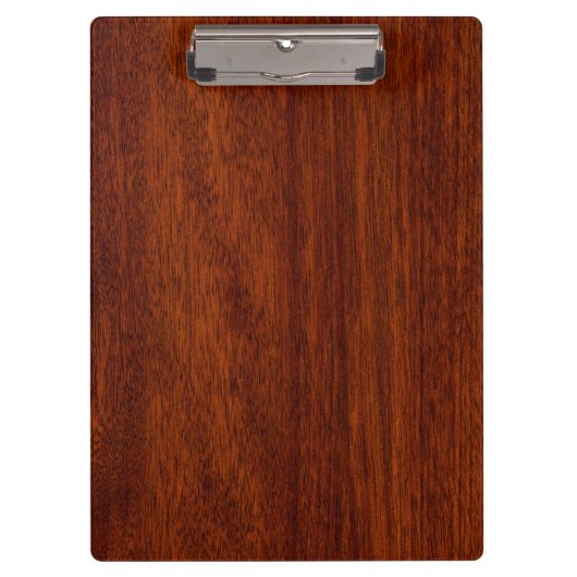 ピセス〔占星術の〕十二宮図サインリッチマホガニー木目スタイル クリップボード (正面)