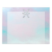 ピセス〔占星術の〕十二宮図スタイリッシュサインマザーオブパール ノートパッド (正面)