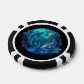 ピセス〔占星術の〕十二宮図トランプのポーカーチップス – アストロロジーカジノスタイル ポーカーチップ (シングル)