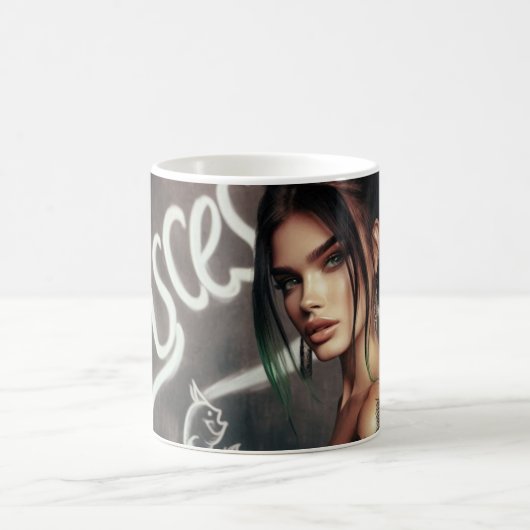 ピセス〔占星術の〕十二宮図ミュージシャンピアノ コーヒーマグカップ (中央)