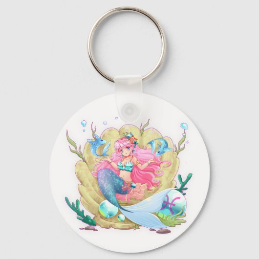 ピセス〔占星術の〕十二宮図星印占星術星占い キーホルダー (正面)