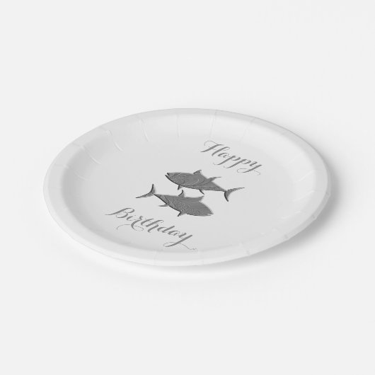 ピセス〔占星術の〕十二宮図誕生日 ペーパープレート (アングル)