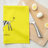 ピゼブラピザゼブラおもしろいキッチンタオル キッチンタオル (四つ折り)