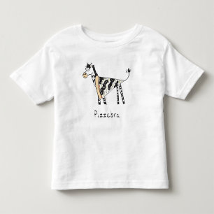 ピゼブラピザゼブラキッズトドラーのTシャツ トドラーTシャツ