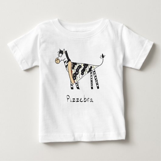 ピゼブラピザゼブラキッドのベビーTシャツ ベビーTシャツ (正面)