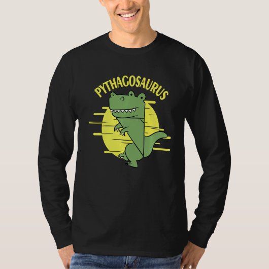 ピタゴサウルスPythagoras定理の統計学の数学 Tシャツ (正面)