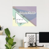 ピタゴラスの定理*更新* ポスター (ホームオフィス)