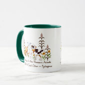 ピタゴラスの菜食主義の引用文 マグカップ (正面左)