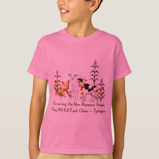 ピタゴラスの菜食主義の引用文 Tシャツ (正面)