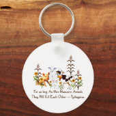 ピタゴラスベジタリアン引用文 キーホルダー (正面)