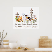 ピタゴラスベジタリアン引用文 ポスター (キッチン)