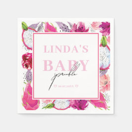 ピタヤドラゴンフルーツパーソナライズされたベビー散水 スタンダードカクテルナプキン