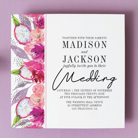 ピタヤ結婚式招待状 招待状