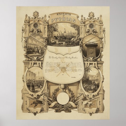 ピチアス騎士団byジェームス・フラー・クイーン ポスター (正面)