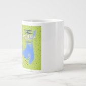 ピチョラ湖、インド旅行のポスター地図。 ジャンボコーヒーマグカップ (正面右)