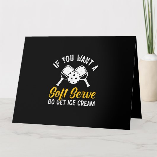 ピッおもしろいクもしボールお前ソフトサーブ行けGet カード (正面)