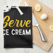 ピッおもしろいクもしボールお前ソフトサーブ行けGet キッチンタオル (四つ折り)