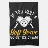 ピッおもしろいクもしボールお前ソフトサーブ行けGet キッチンタオル (縦)