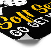 ピッおもしろいクもしボールお前ソフトサーブ行けGet ポスター (角)