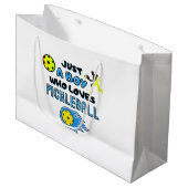 ピッおもしろいクル好きな少年に過ぎないピクレボール奏者 ラージペーパーバッグ (正面アングル)