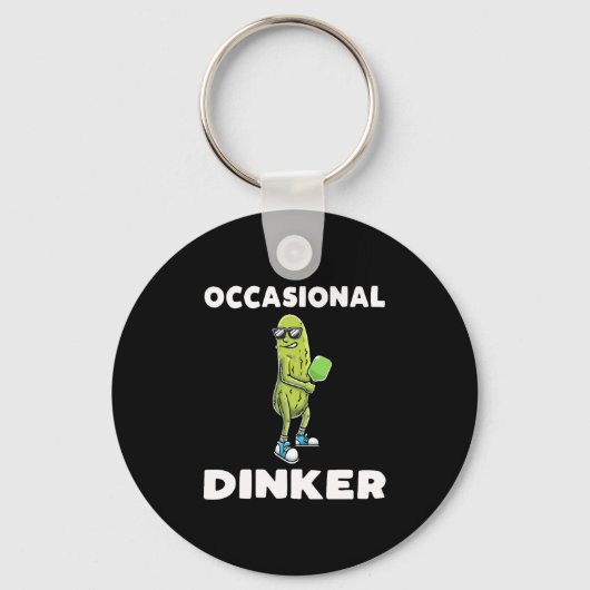 ピッおもしろいク愛好家ディルPickleballプレーヤー キーホルダー (正面)