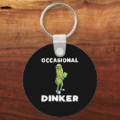ピッおもしろいク愛好家ディルPickleballプレーヤー キーホルダー (正面)