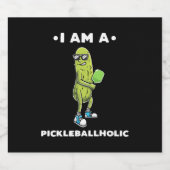 ピッおもしろいク愛好家ディルPickleballプレーヤー スパークリングワインラベル (シングルラベル)