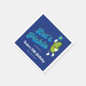 ピッおもしろいク遊ルのピクルボールカスタム文字 スタンダードカクテルナプキン (角)